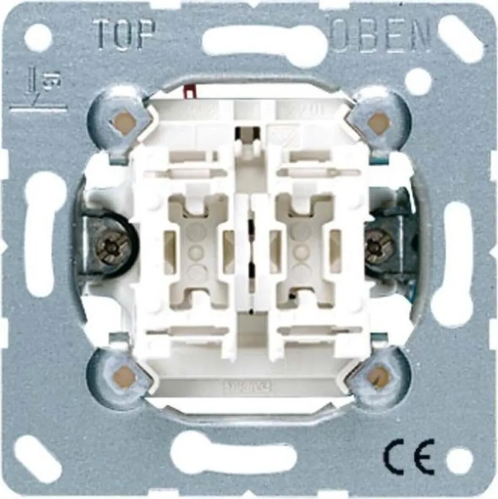 Interrupteur JUNG 509U va-et-vient double 10 AX 250 V haute fiabilité