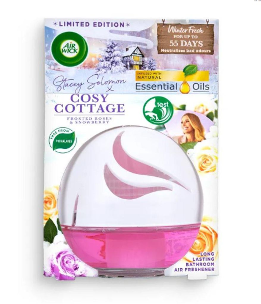 Airwick Luchtverfrisser Decosphere Cosy Cottage - Frosted Roses & Snowberry - 75 ml (Limited Edition)