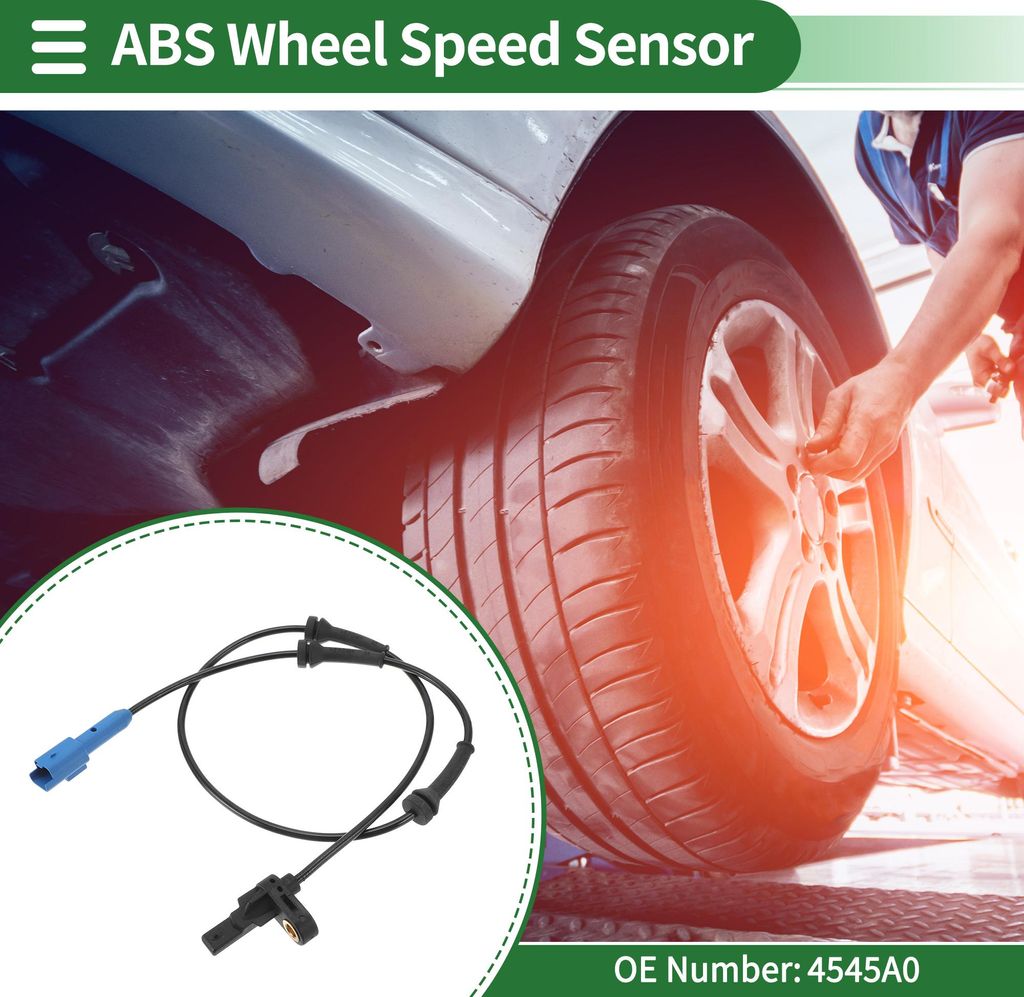 ABS Raddrehzahl Sensor ABS Sensor Set Nr. 4545A0 für Peugeot 206 2000-2009 1Stk Links Hinten Rechts Hinten