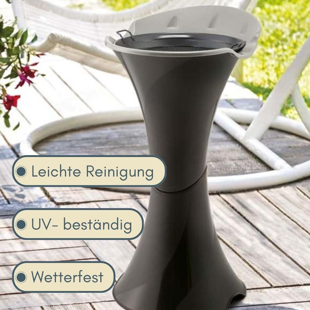Standaschenbecher Outdoor Schwarz mit Sand