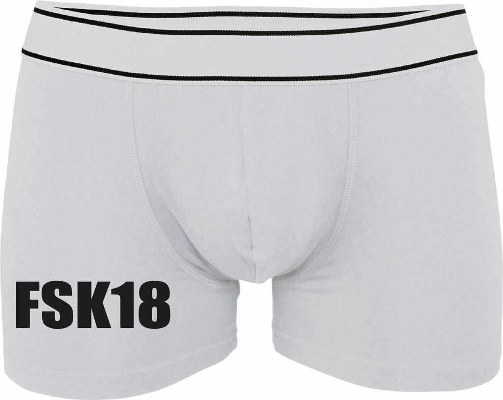 Boxershorts - Mann - Boxer-0047-man-white-v-L - weiß - L - vorn - FSK18 - lustiges Motiv - Spruch - Unterwäsche - Unterhose - Freizeit - lustig