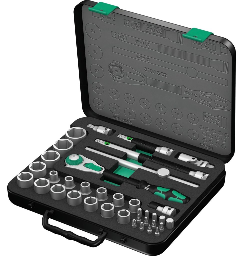 Steckschlüsselsatz Zyklop Speed 37-tlg.1/2 Zoll SW 10-32mm Z.72 6KT WERA