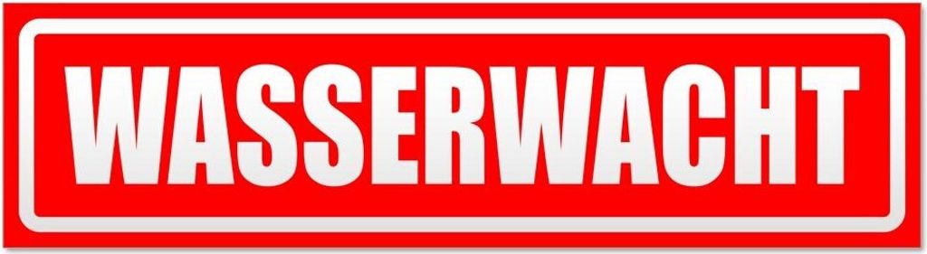 Kiwistar Wasserwacht invertiert Magnetschild Schild magnetisch - 20cm Rot - Magnetfolie für Auto PKW Kfz