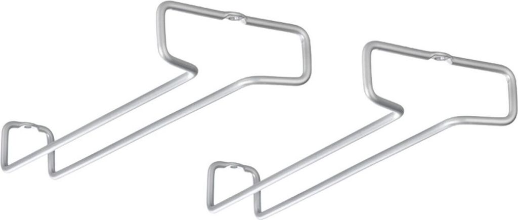 METALTEX Rail41 Weinglashalter lang Polytherm 41 x 11 x 4 cm, 2er Set / Gläserhalter / Raumsparer