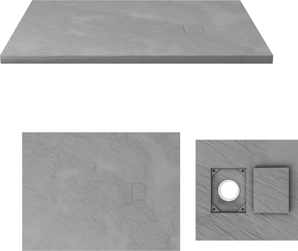 Aménagez une douche à l'italienne avec ce receveur 90x120cm gris ardoise
