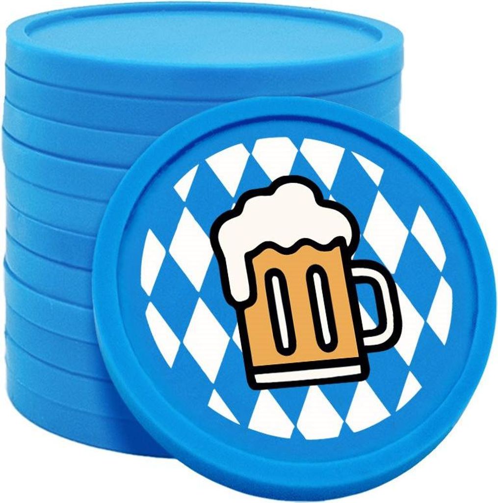 CombiCraft Wertmarken Chips Bayrischer Stil - 100 Stück - einseitig bedruckt