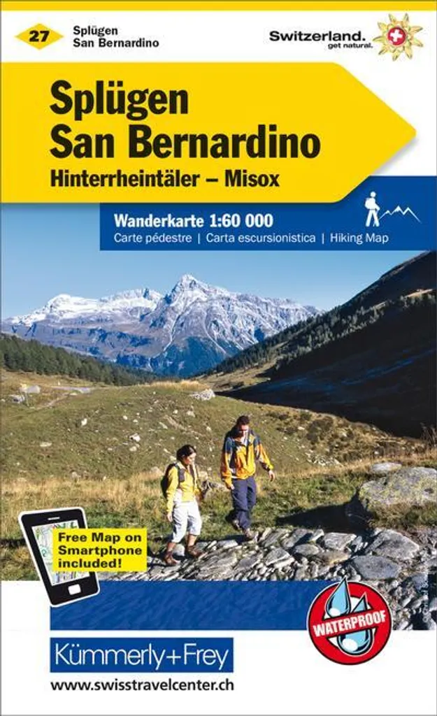 Carte d'excursions 27 Splügen Misox : ne perdez plus votre chemin