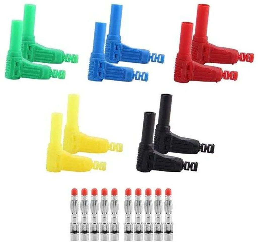 Fiches bananes 4 mm lot de 10 connecteurs scellés haute sécurité