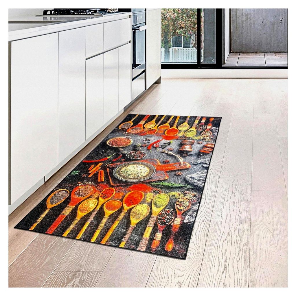 Küchenläufer mit rutschfestem Gelrücken, waschbar, 80 x 150 cm