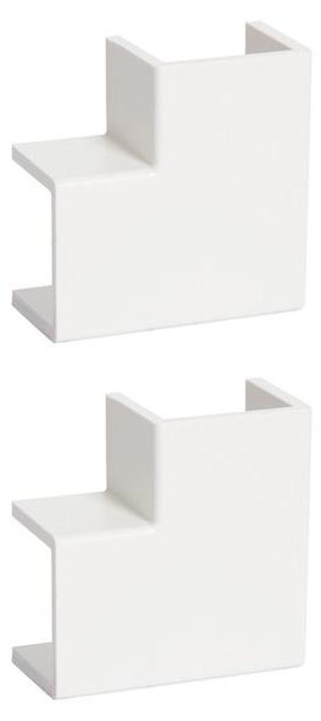 Flache Eckstücke für 15 x 15 mm Kabelkanäle, weiß, Produktbild 