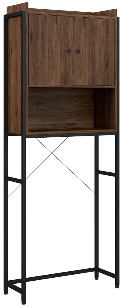 Solution gain de place WC étagère de rangement avec placard de 68 cm
