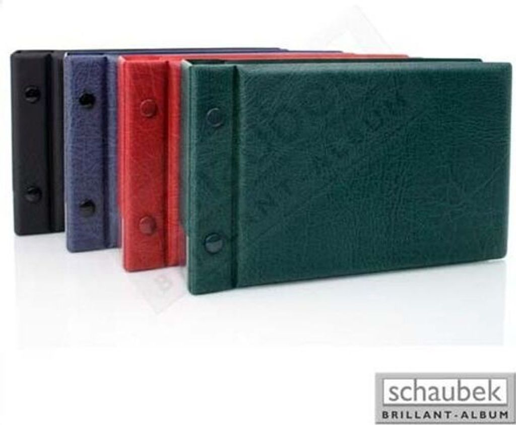Schaubek a-1211 FDC-Album Kompakt rot mit 50 Folientaschen, für Belege bis 125x190 mm