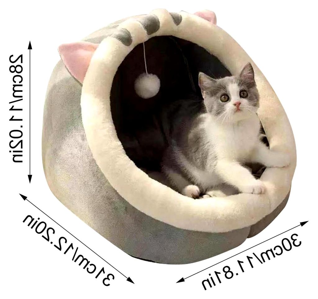 Katzenhaus für den Innenbereich - Katzenbett Höhle - Weiches und warmes Katzenhaus
