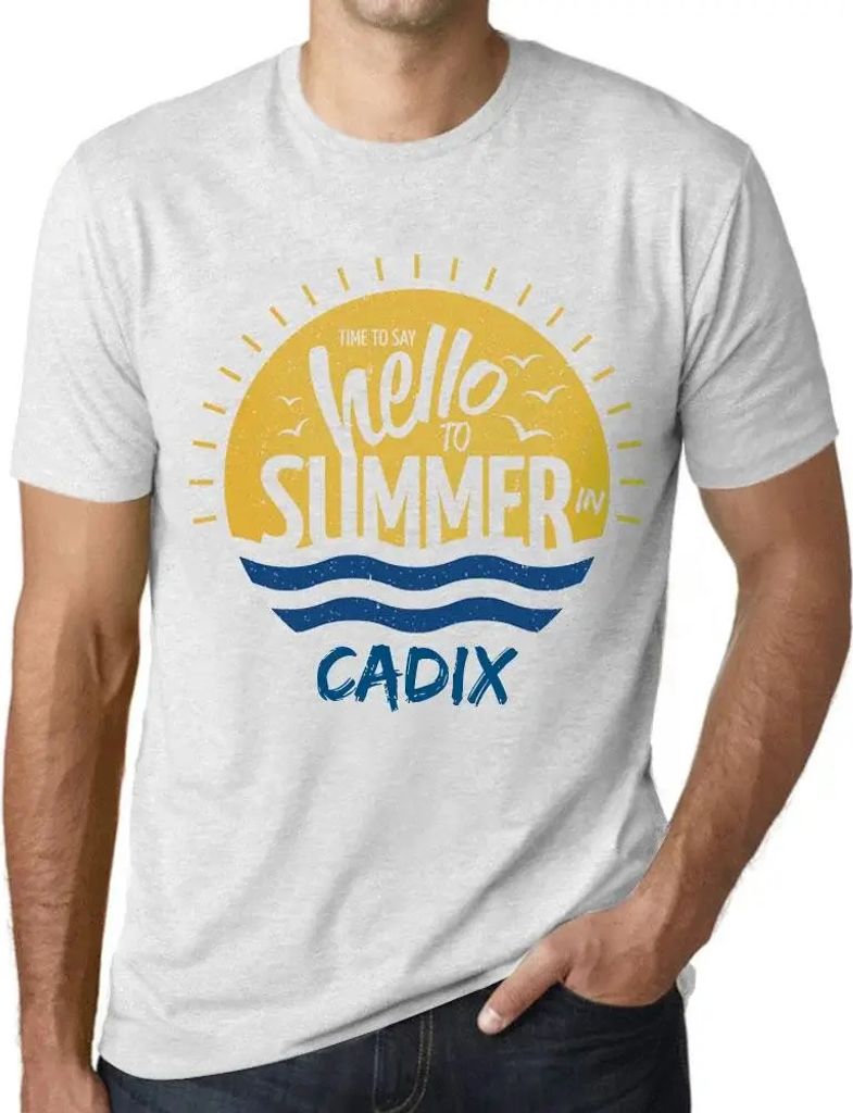 Herren Grafik T-Shirt Zeit dem Sommer in cadix Hallo zu sagen – Time To Say Hello To Summer In Cadix – Öko-Verantwortlich Vintage Jahrgang Kur...
