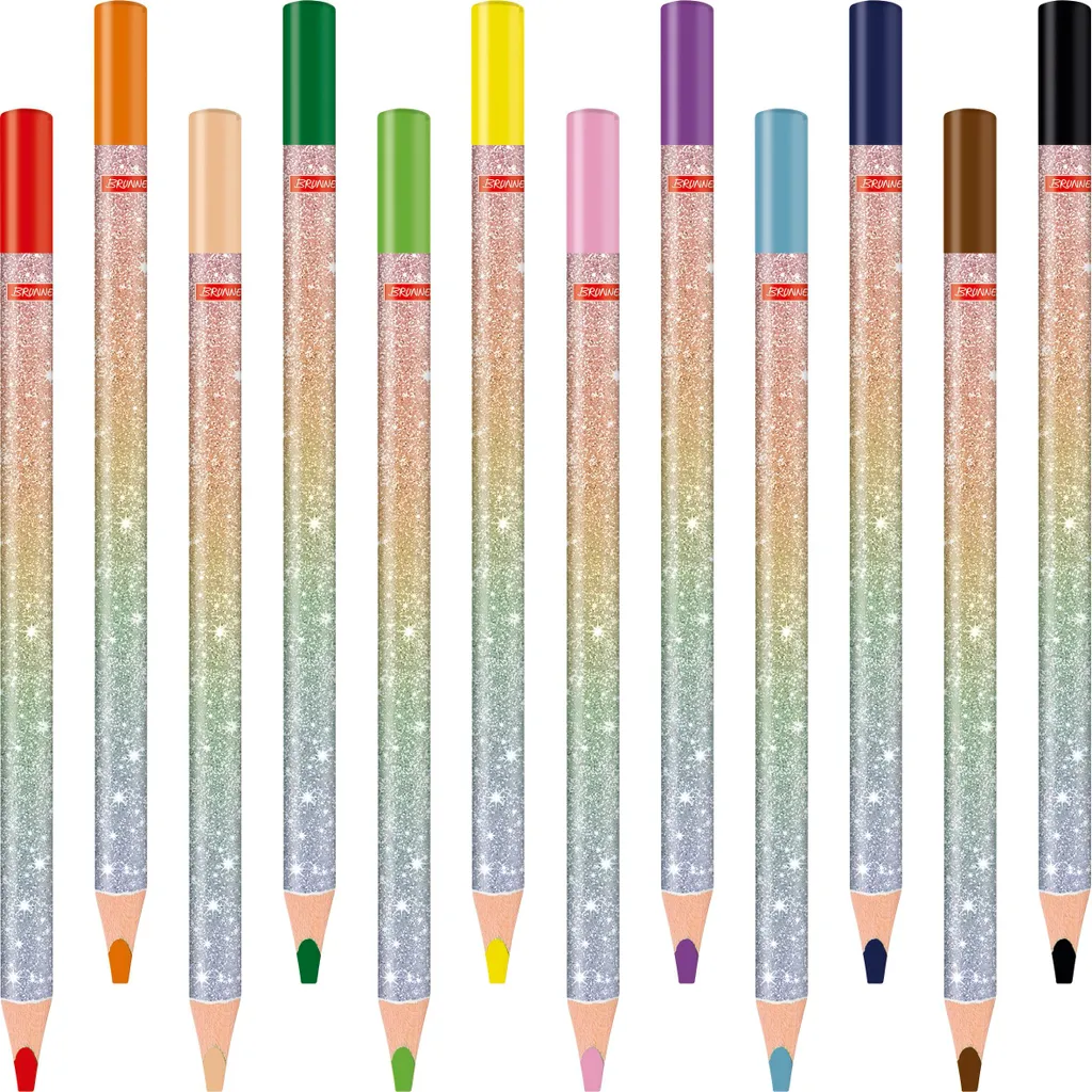 Crayons Épais à Mine Arc-en-Ciel Magic Rainbow - Set de 12 Pièces Set