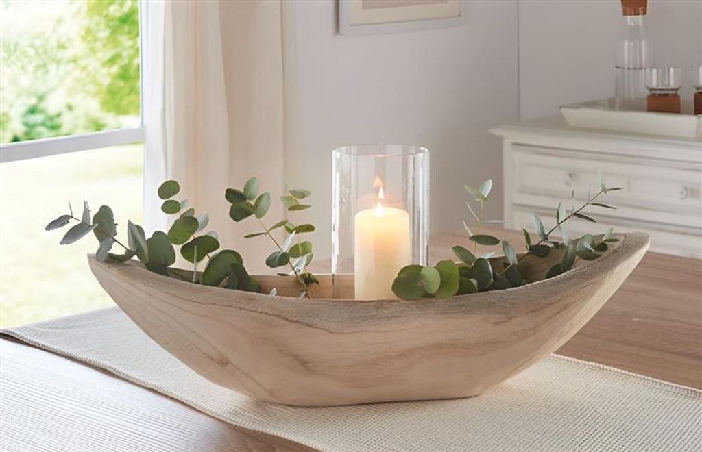 Coupe "Wood" ovale & profonde, en bois massif, 60 cm de Image du produit 