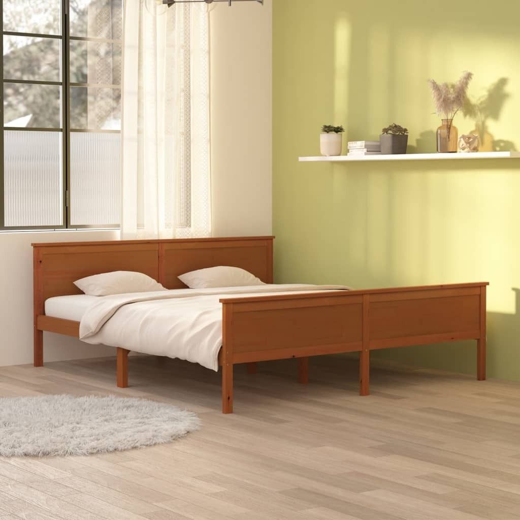 Maison Exclusive - Massivholzbett Honigbraun Kiefernholz 180x200 cm