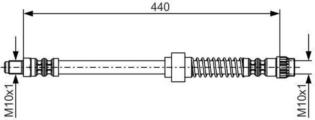BOSCH 1 987 476 651 - OE 4806 E9 Bremsschlauch für Berlingo, C2 (JM), C2 Enterprise (JG), C3 I (FC, FN), Xsara, ZX (N2), 1007 (KM), Partner (5, G)