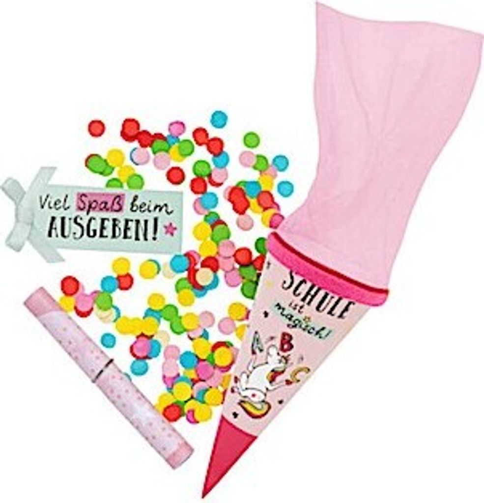 Sheepworld Geldgeschenk Mini Schultüte Einhorn ein Stück