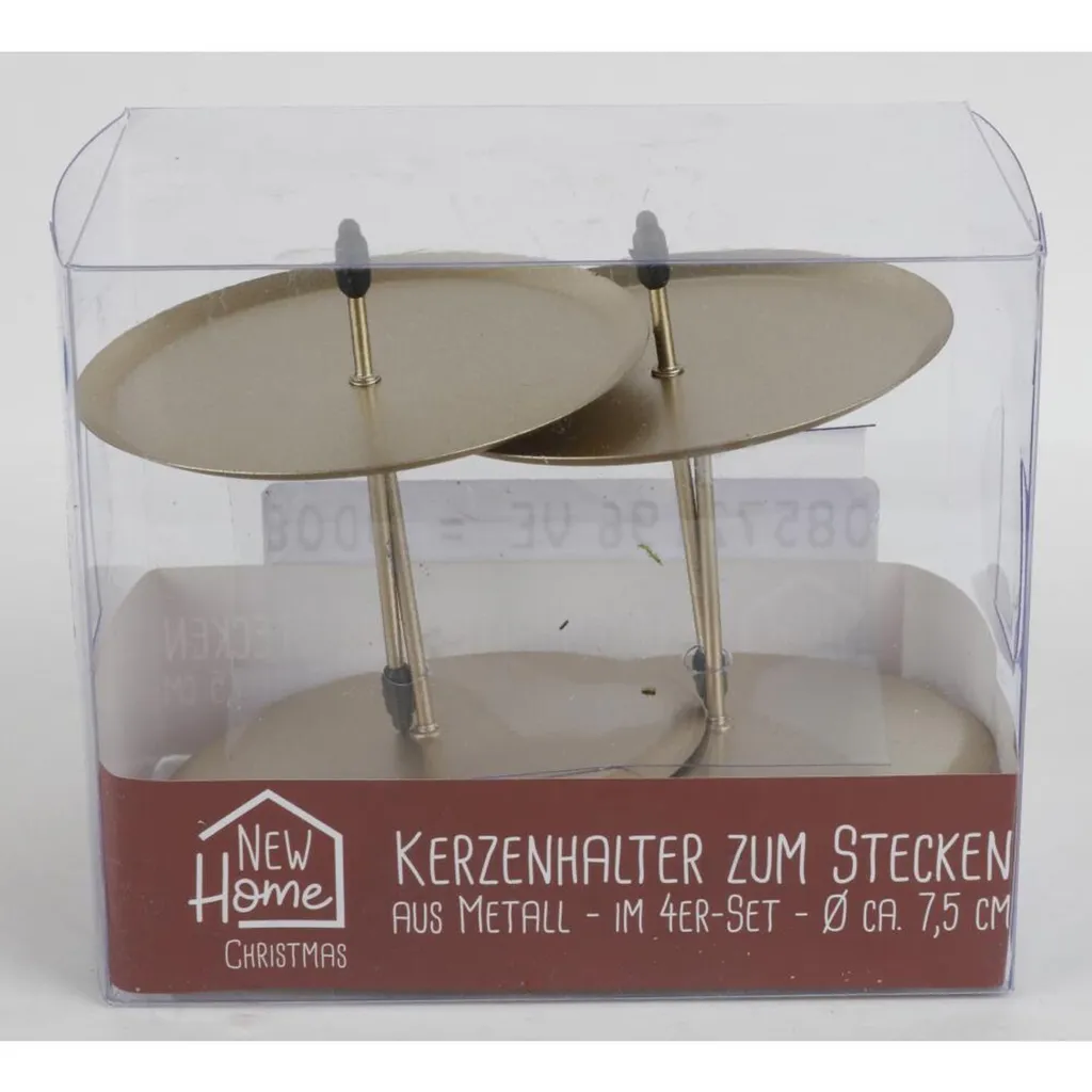 Supports Bougies en Métal Robuste - Set de 24 Pièces Design Moderne