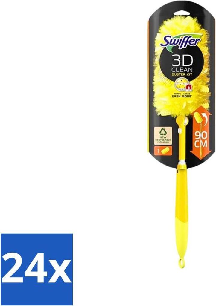 Swiffer – XXL Staubwedel – Teleskop-Staubwedel – 360° Staubentfernung – Griff + 1 Tuch - Vorteilspack - 24 Stücke