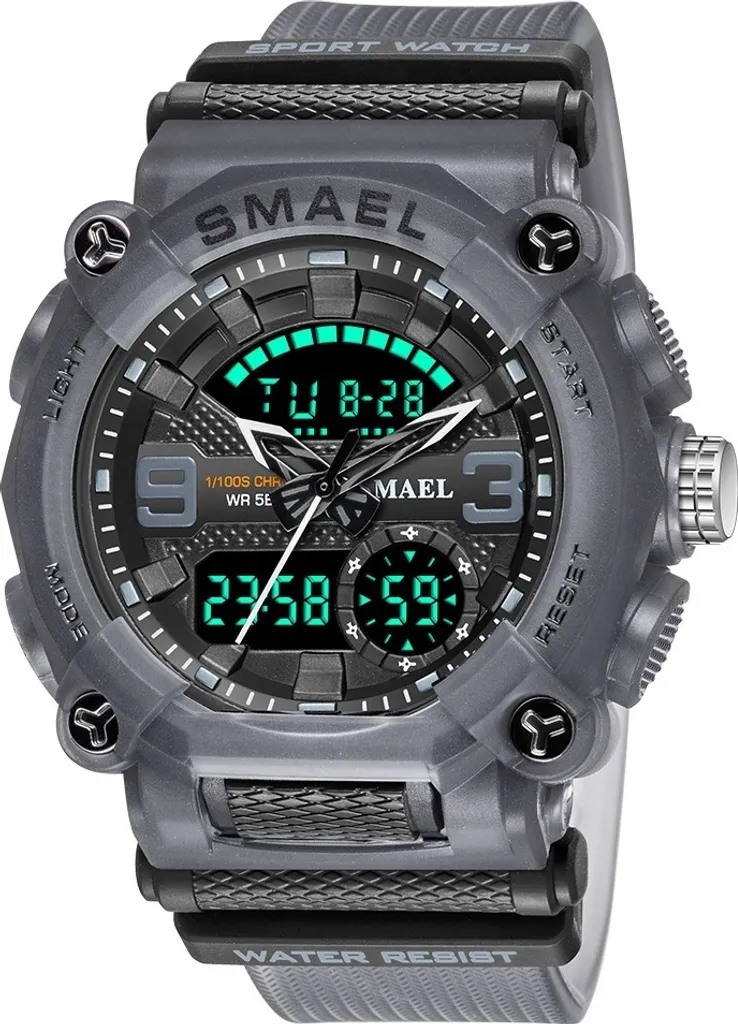 Orologio SMAEL FOX Nero KP14147 | Cronografo Sportivo Militare Uomo
