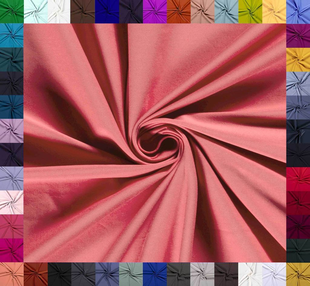 0,5m Baumwolljersey uni 8% Elasthan Baumwollstoff elastisch Jersey Stoff