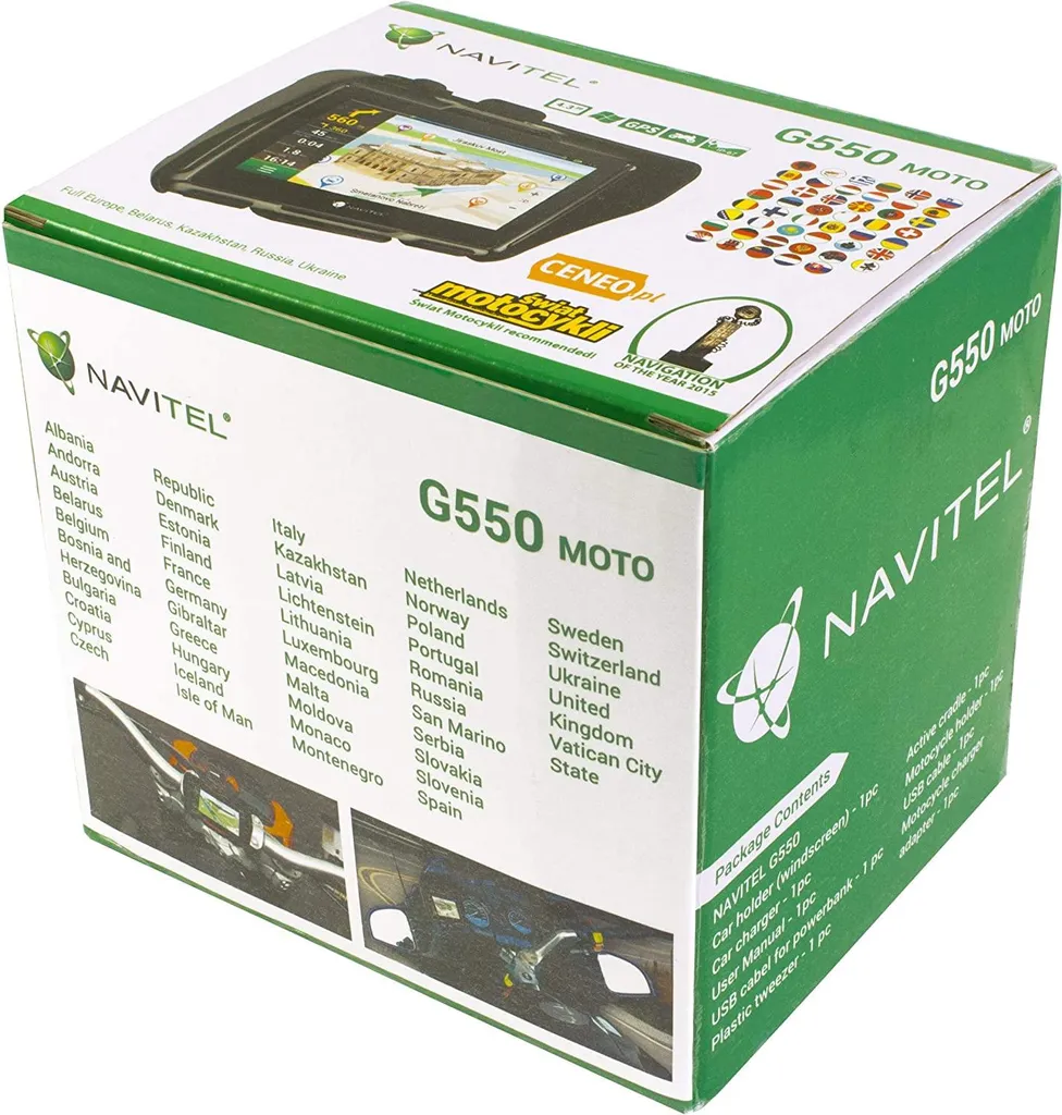 Navitel G550 GPS Moto Bluetooth Écran tactile Tactile Gants et IP67 Noir