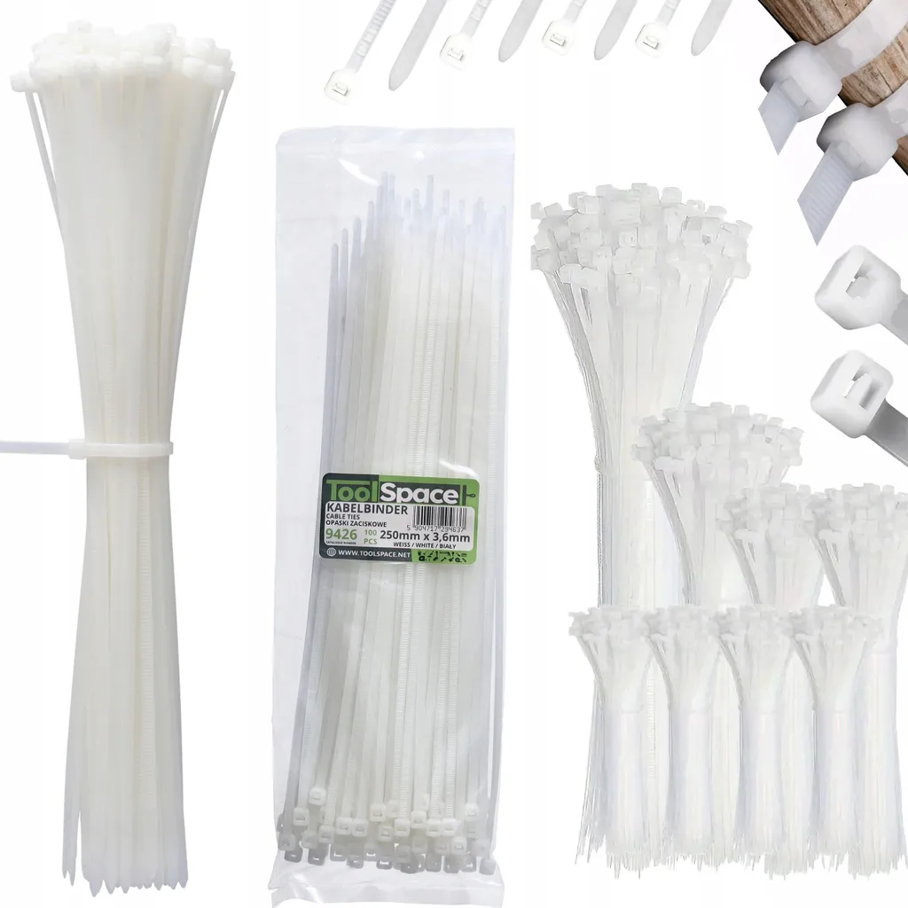 Fascette Auto BIANCO 250x3,6 mm: Set Professionale Nylon 6.6 Online