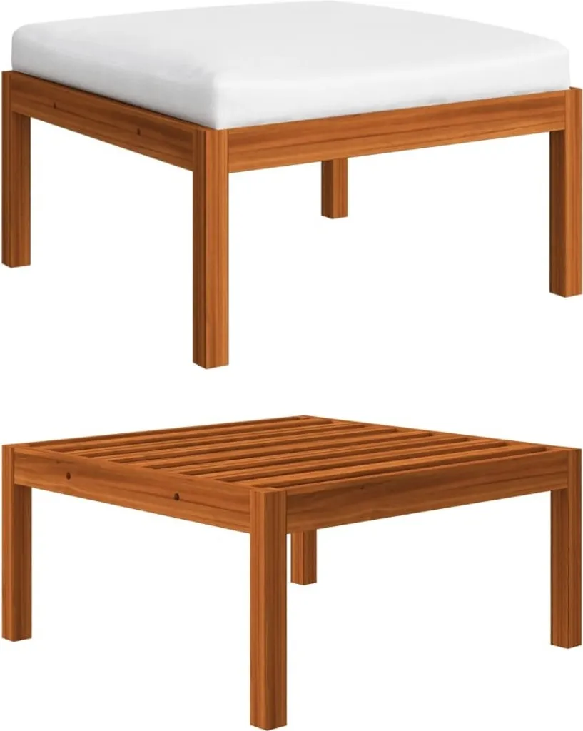 Poggiapiedi Esterno Legno Acacia | Robusto e Durevole The Living Store
