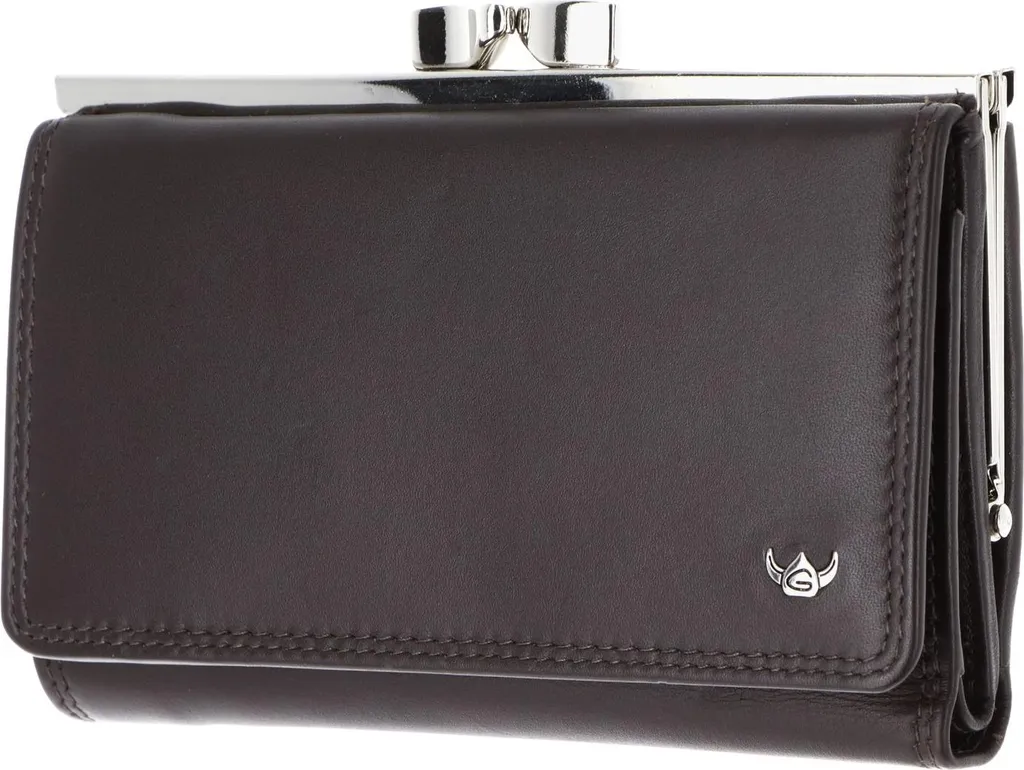 Golden Head Pelle portafoglio Polo RFID Protect Bügelbörse 2157 Dunkelbraun marrone scuro