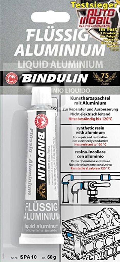 Kunstharzspachtel mit Aluminium Flüssig-Aluminium  60 g Produktbild 