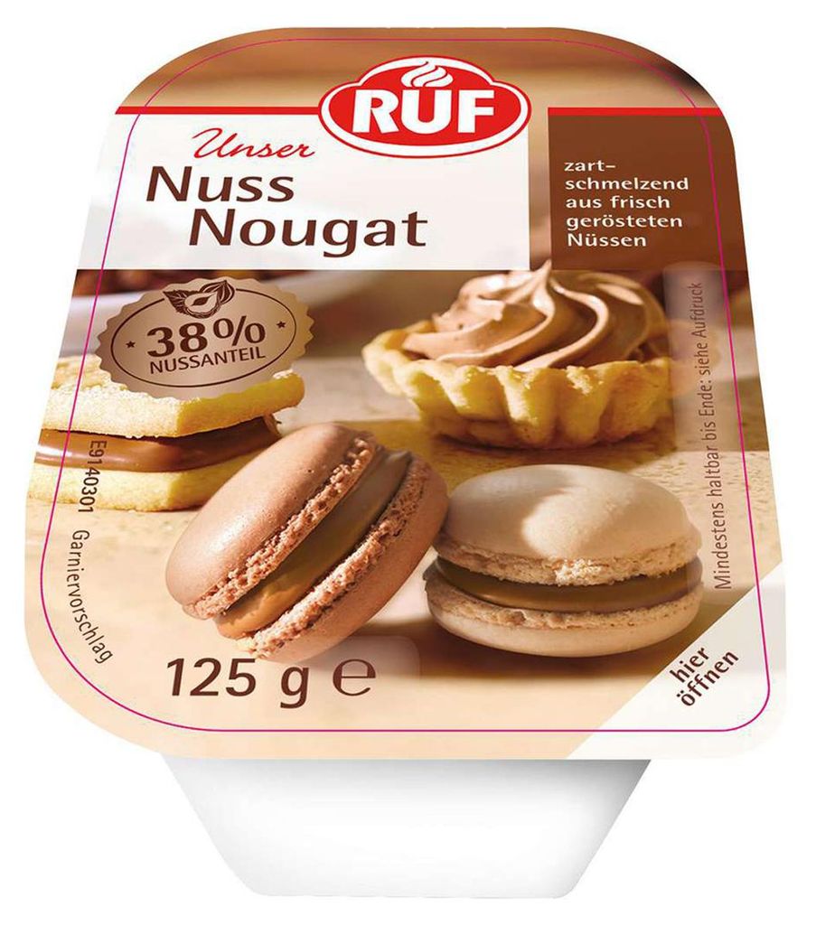 Produktbild RUF Nuss-Nougat dunkel zart-schmelzend aus frisch gerösteten Nüssen 125g