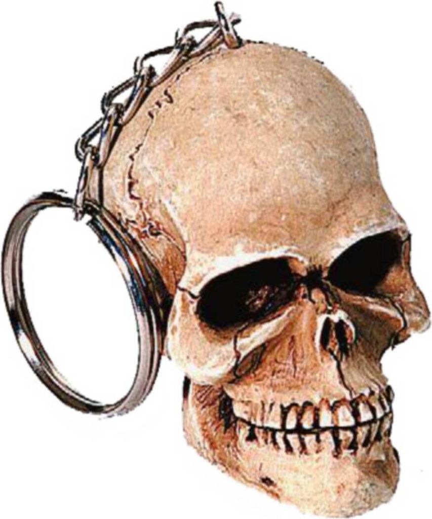 Schlüsselanhänger mit kleinen Totenkopf
