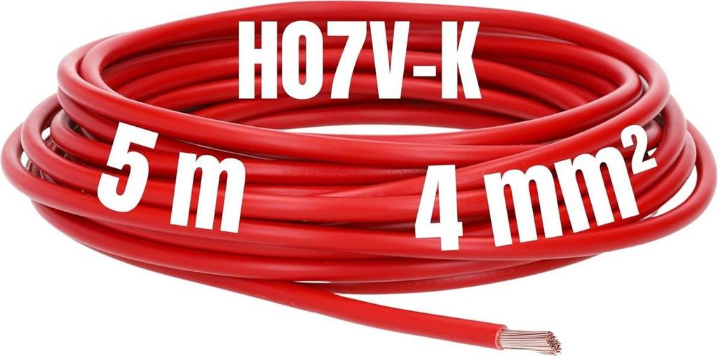 5 Meter Kalitec H07V-K 4 mm² Rot