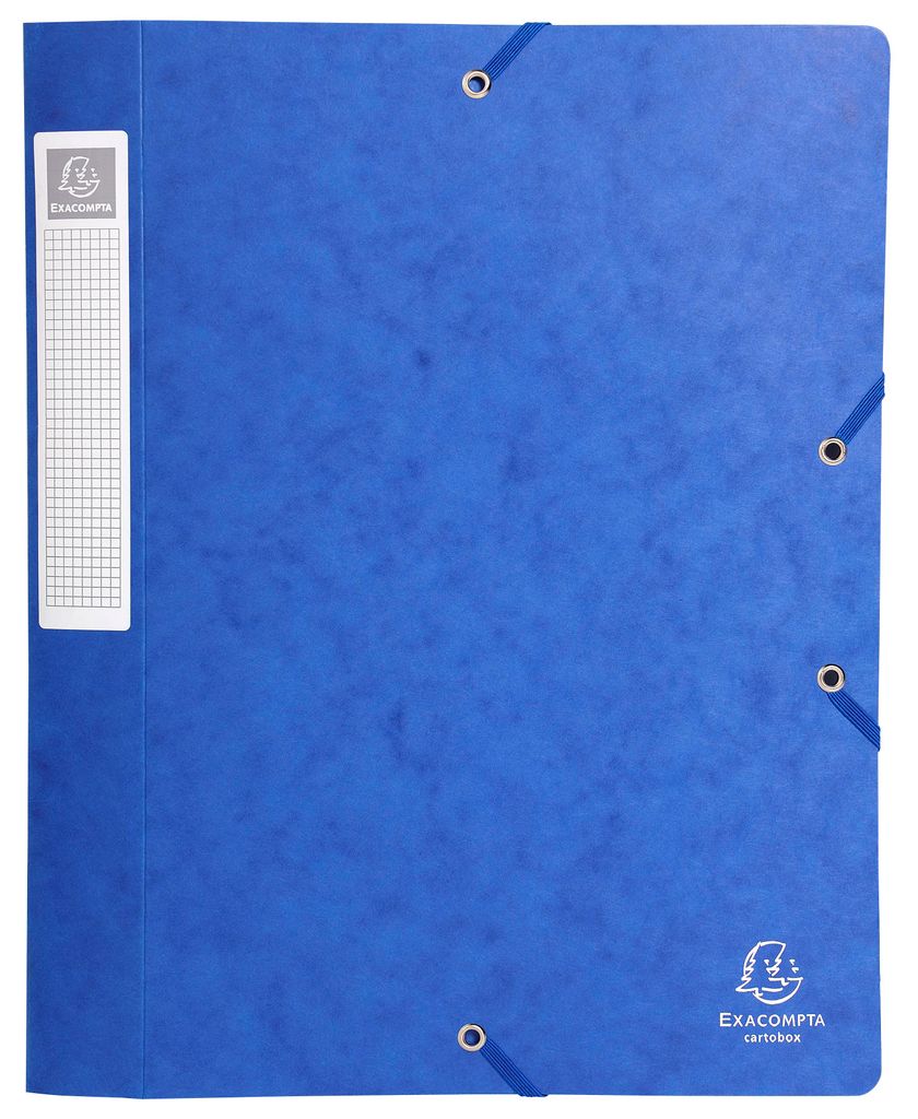 Exacompta Boîte d'archivage Cartobox DIN A4 bleue, dos de Image du produit 
