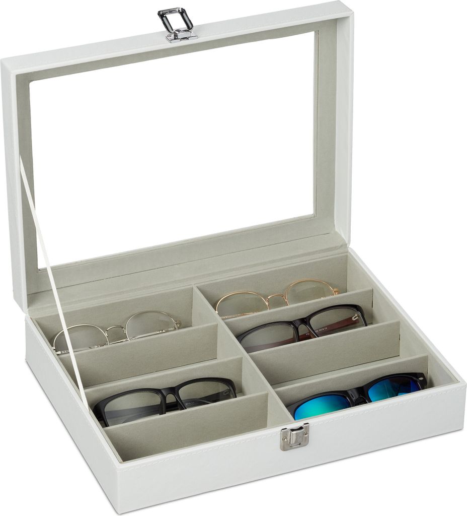 relaxdays Brillenbox für 8 Brillen Produktbild 