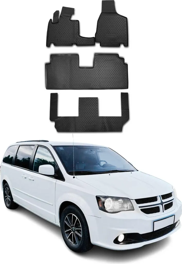 2008-2020 Dodge Grand Caravan Tappetini TPE Nero 4 pz