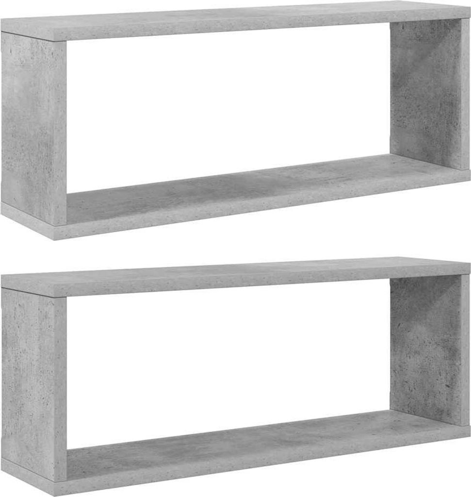 vidaXL Police z kociek 2 ks. Betónová šedá 60x15x23 cm Obrázok produktu 