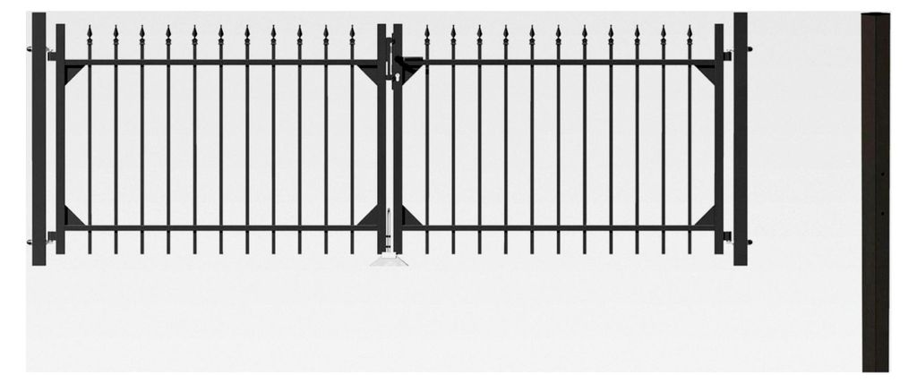 Doppeltor Chaussee zum Einbetonieren | verschiedene Höhen und Farben | anthrazit | Höhe 100 cm | Breite 3 m