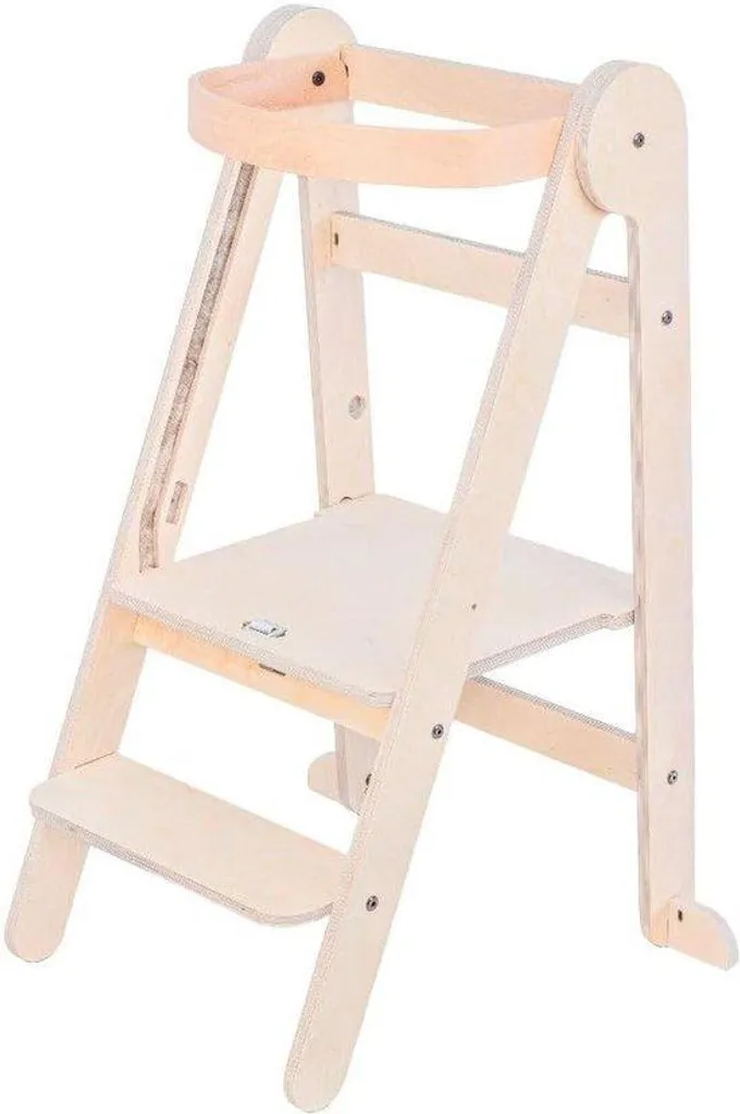 Marchepied pliable 3 marches en bouleau massif compact et robuste