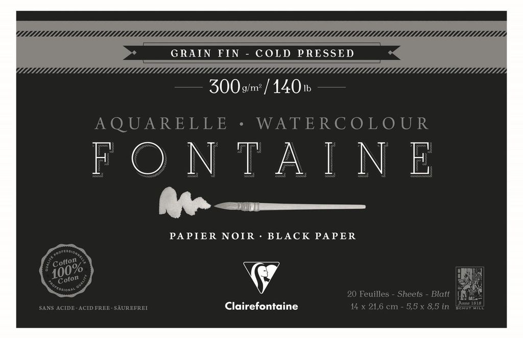 Clairefontaine Aquabl Fk FONsw 300g 14x21,6 20Bl