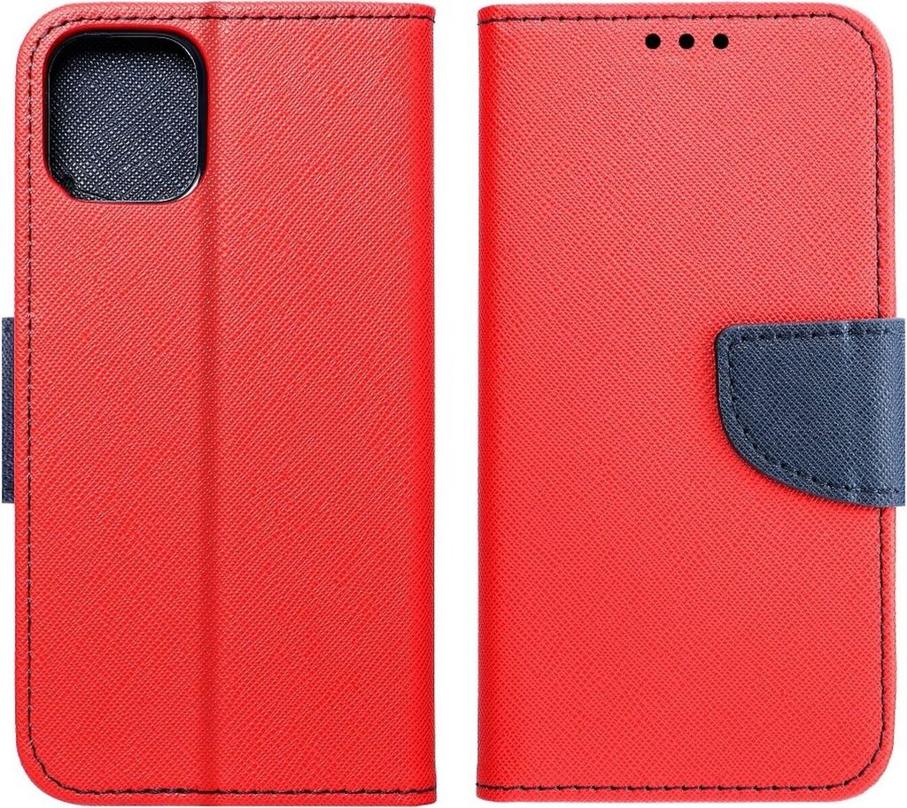 Buch Tasche "Fancy" kompatibel mit XIAOMI REDMI 10 Handy Hülle Etui Brieftasche Schutzhülle mit Standfunktion, Kartenfach Rot-Blau