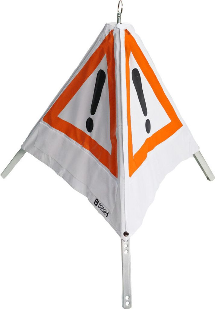 Dönges Klett-Faltsignal, schwarz/rot, ohne Klettschilder Faltsignal Warnpyramide
