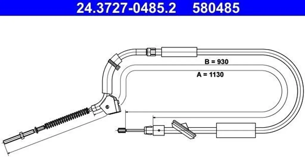 Câble de frein à main ATE haute résistance pour Mercedes Classe A W169 (OE)