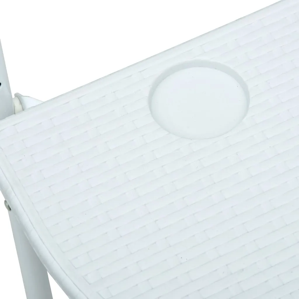 Table de balcon pliable et suspendue blanche pour petits espaces 60cm - 9