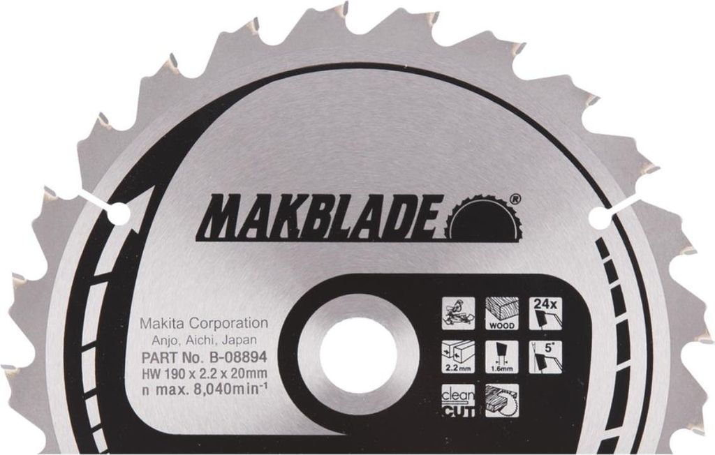 Makita Kreissägeblatt, MAKBLADE 190 x 20 mm, 24 Zähne