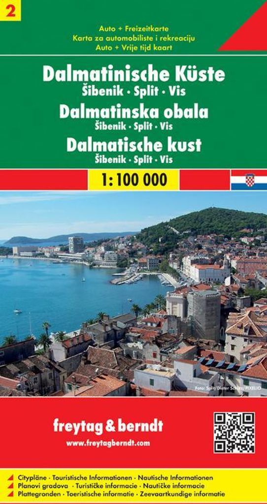FuB Dalmatinische Küste 02. Sibenik - Split - Vis 1 : 100 000