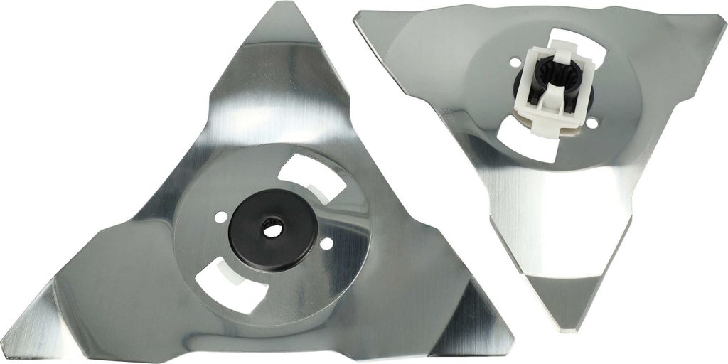 vhbw 2x Ersatz-Messer kompatibel mit Robomow RC312, RC304u, RC306, RC308, RC312PRO, RC308PRO, RC308u Rasenmäher - Ersatzklinge Silber, Edelstahl