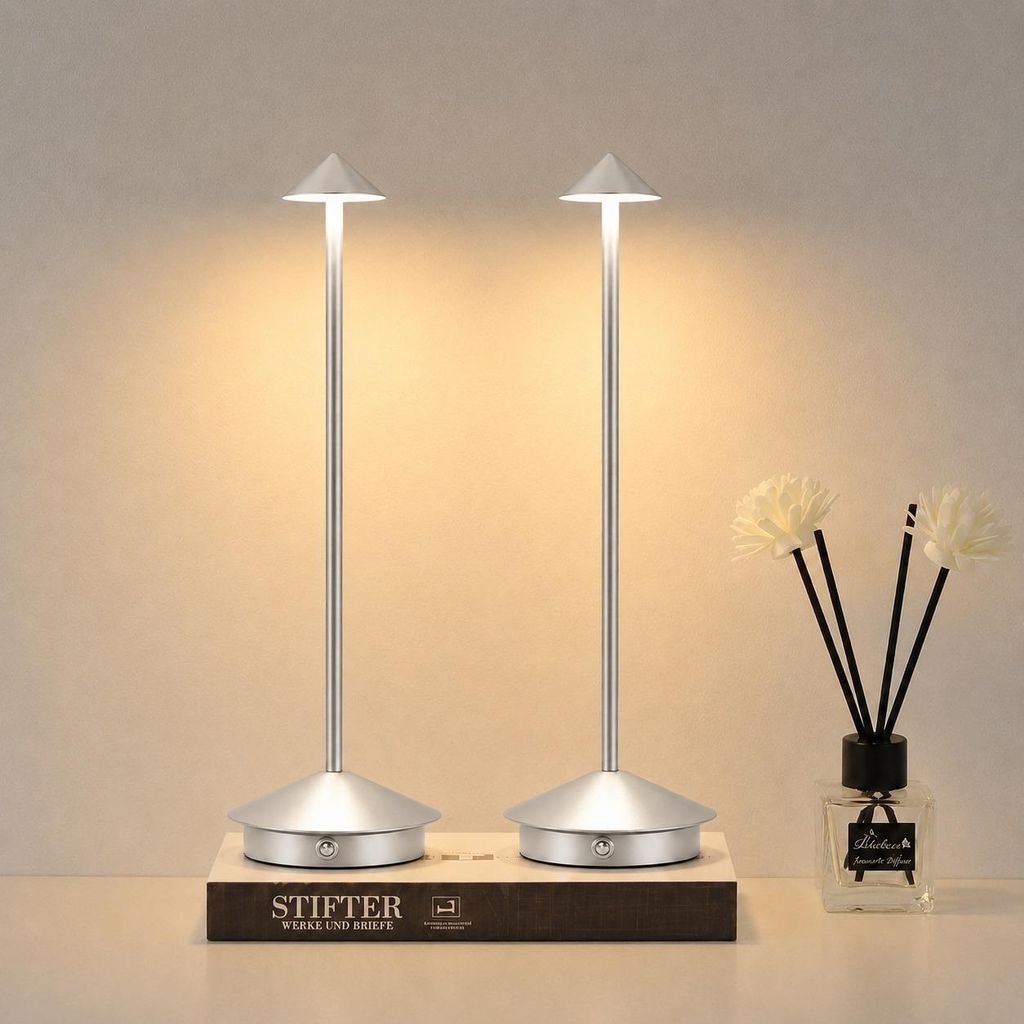 2er-Set kabellose dimmbare LED-Tischlampen, Produktbild 